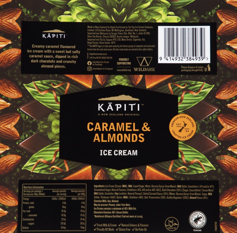Kapiti Caramel and Almonds