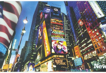 Times Square - New York 'See-Thru' Postcard