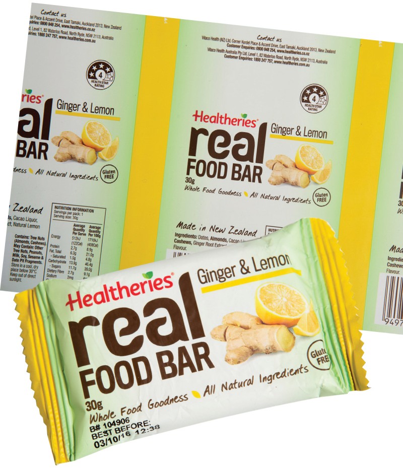 Healtheries Real Food Bar - Ginger and Lemon